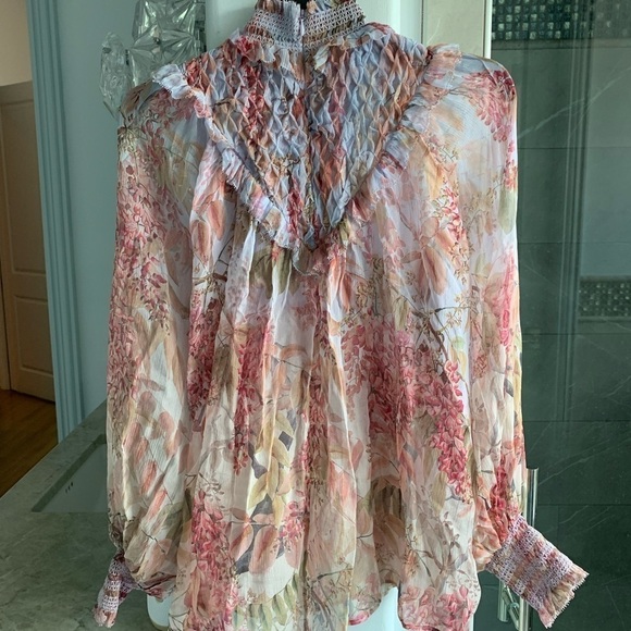 ZIMMERMANN Botanica Smocked-Yoke Blouse - Picture 9 of 13